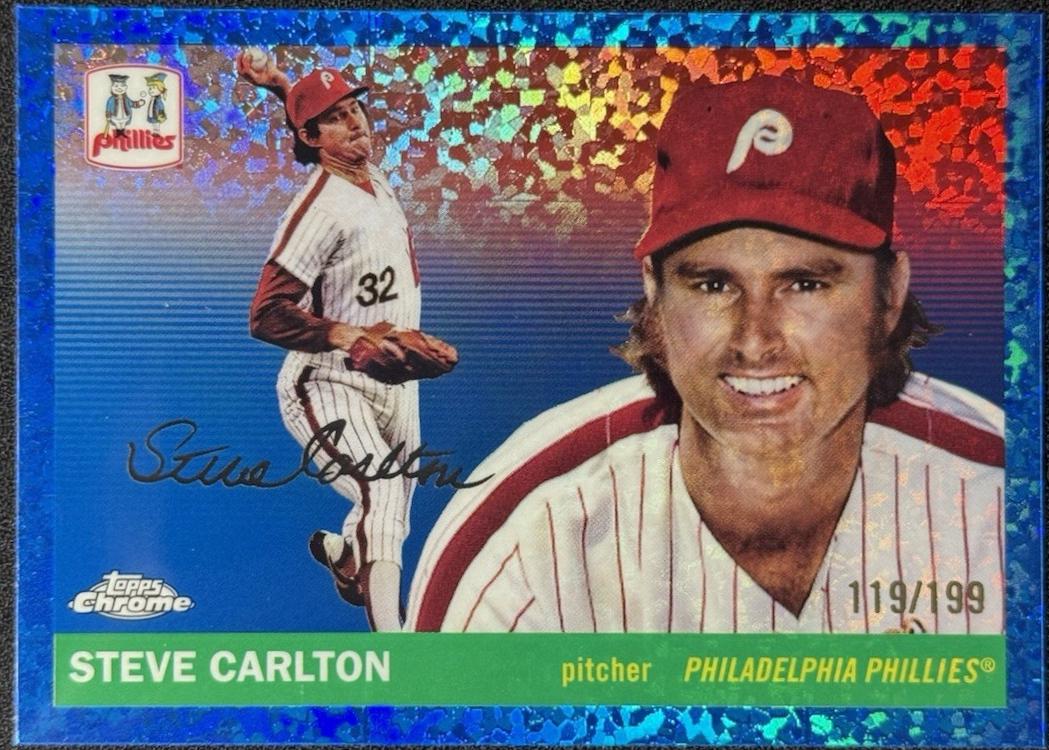 Steve Carlton [Blue Mini-Diamond Refractor] #495