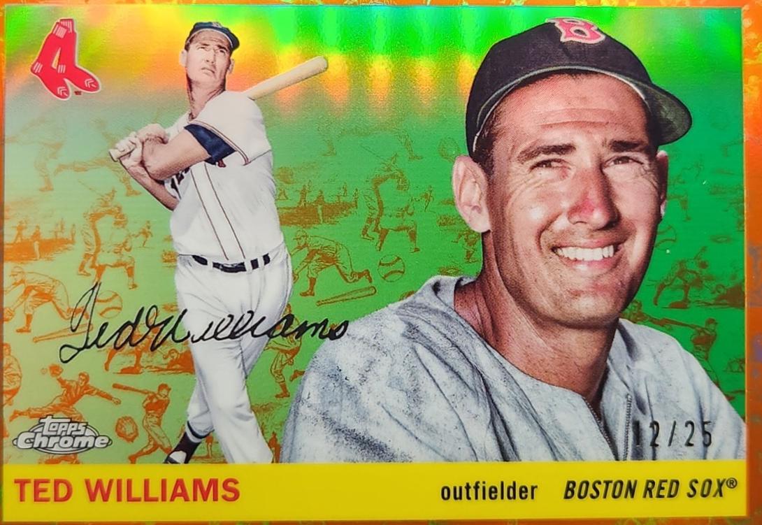 Ted Williams [Toile White Orange Refractor] #351