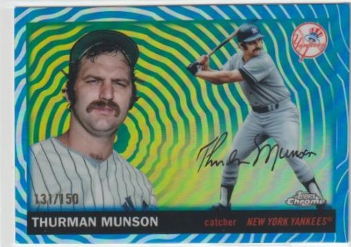 Thurman Munson [Blue Vibrations Refractor] #214