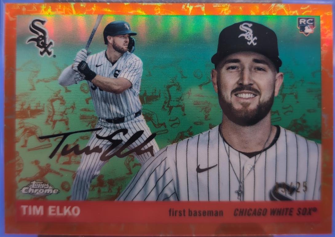 Tim Elko [Toile White Orange Refractor] #243