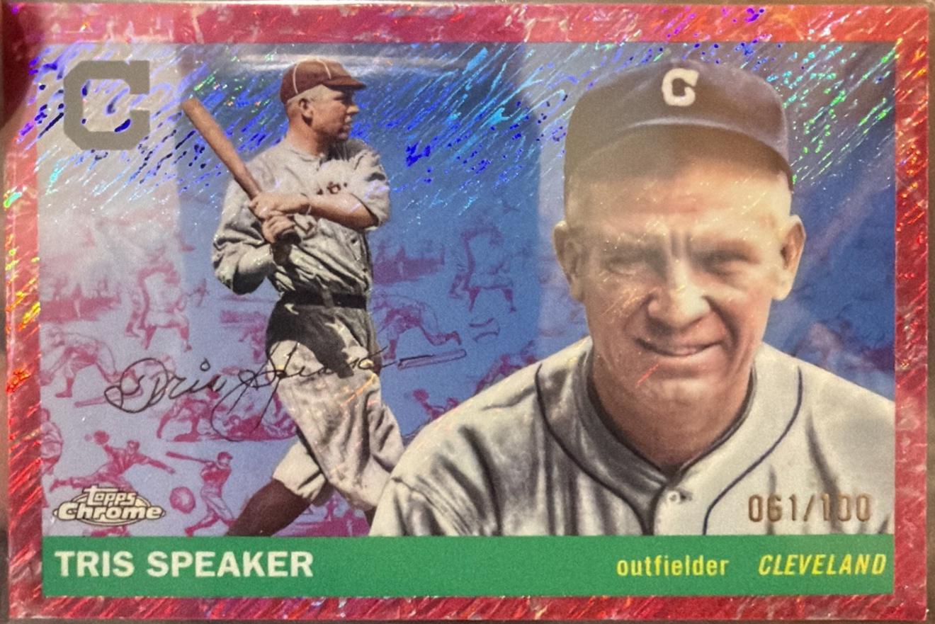 Tris Speaker [Blue Shimmer Refractor] #438