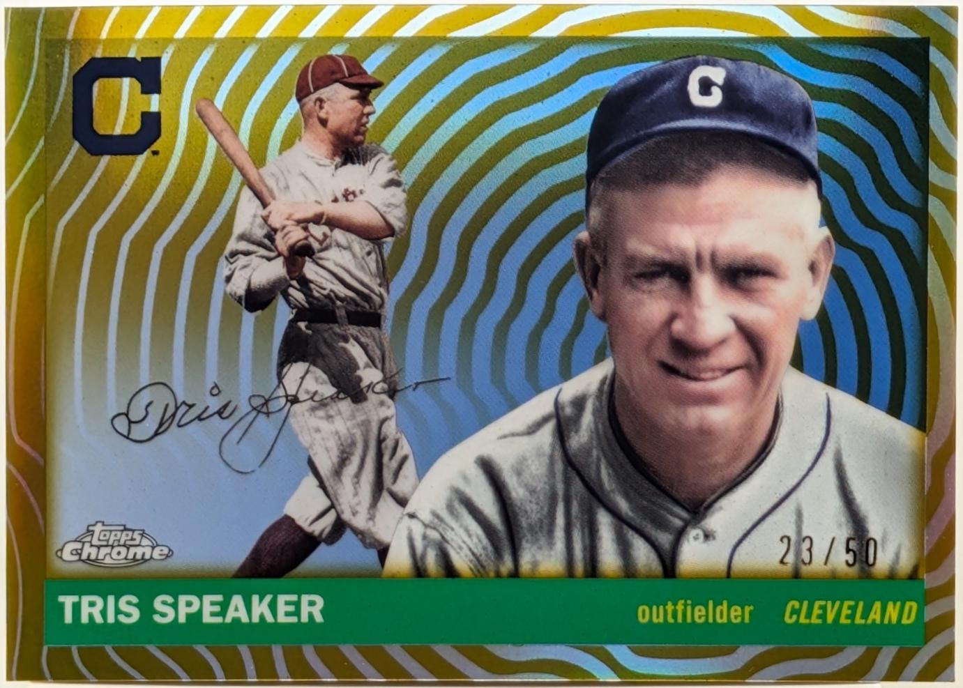 Tris Speaker [Gold Vibrations Refractor] #438