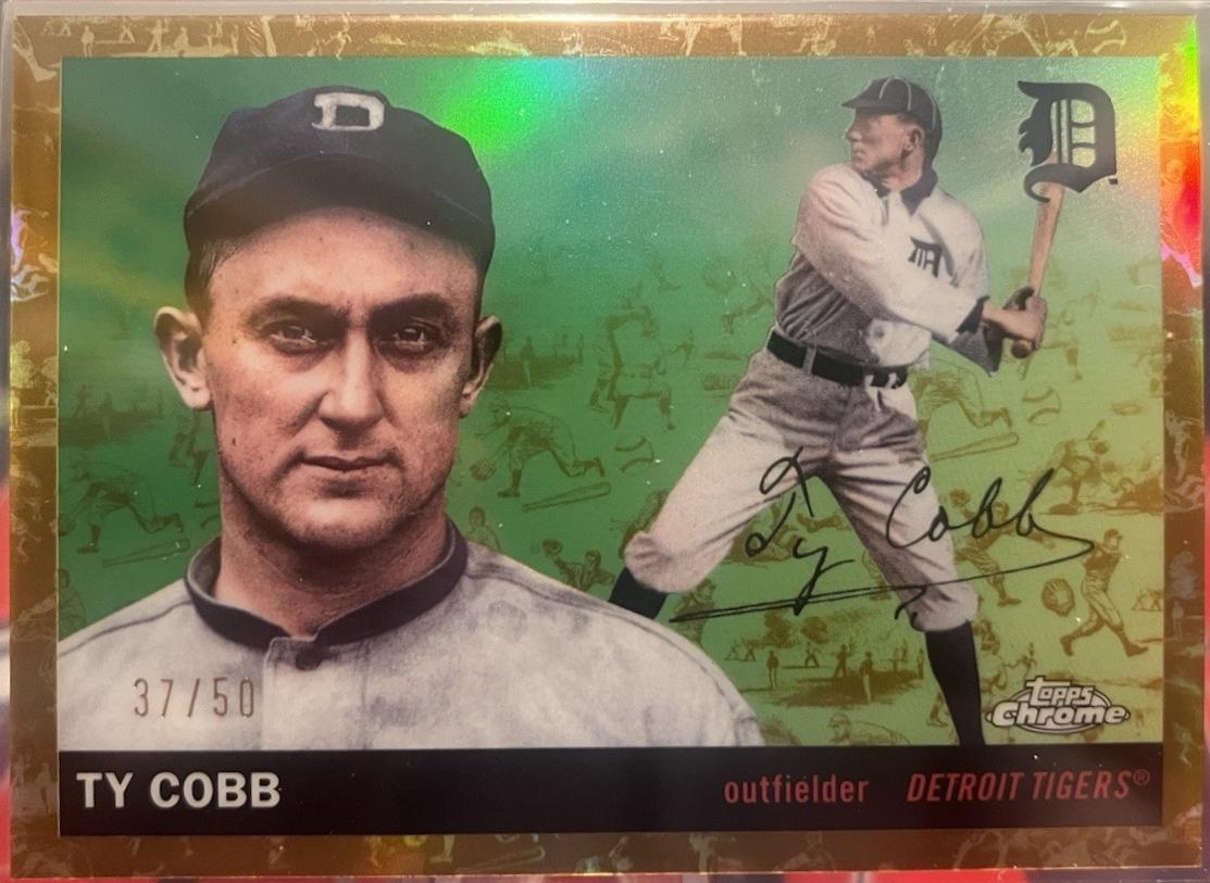 Ty Cobb [Toile Cream Gold Refractor] #492