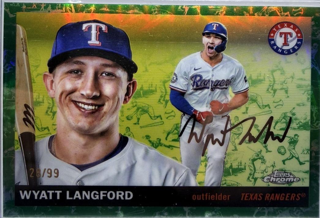 Wyatt Langford [Toile White Green Refractor] #142