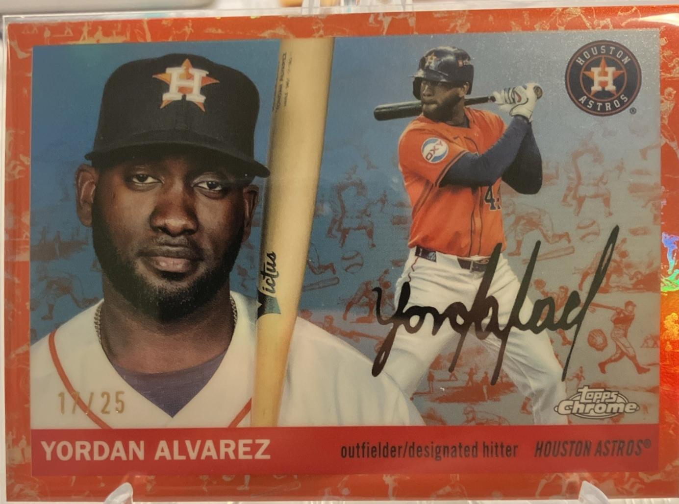 Yordan Alvarez [Toile White Orange Refractor] #14