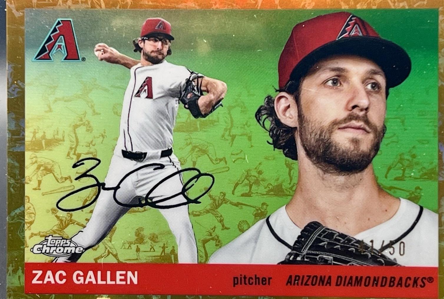 Zac Gallen [Toile Cream Gold Refractor] #38