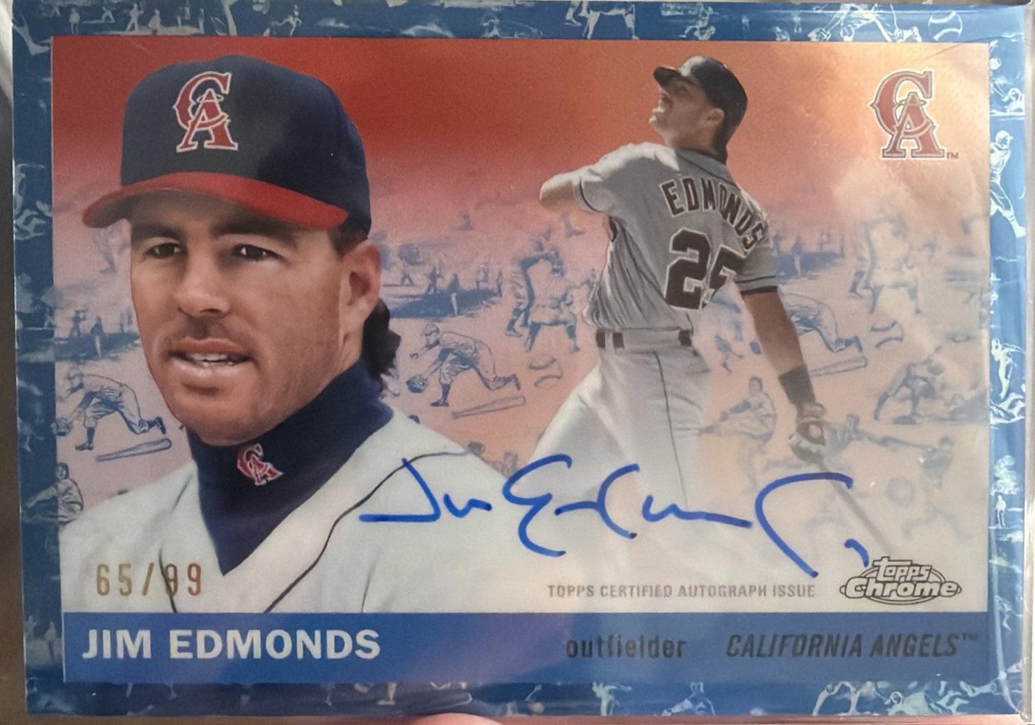 Jim Edmonds [Toile Cream Blue Refractor] #CPA-JE