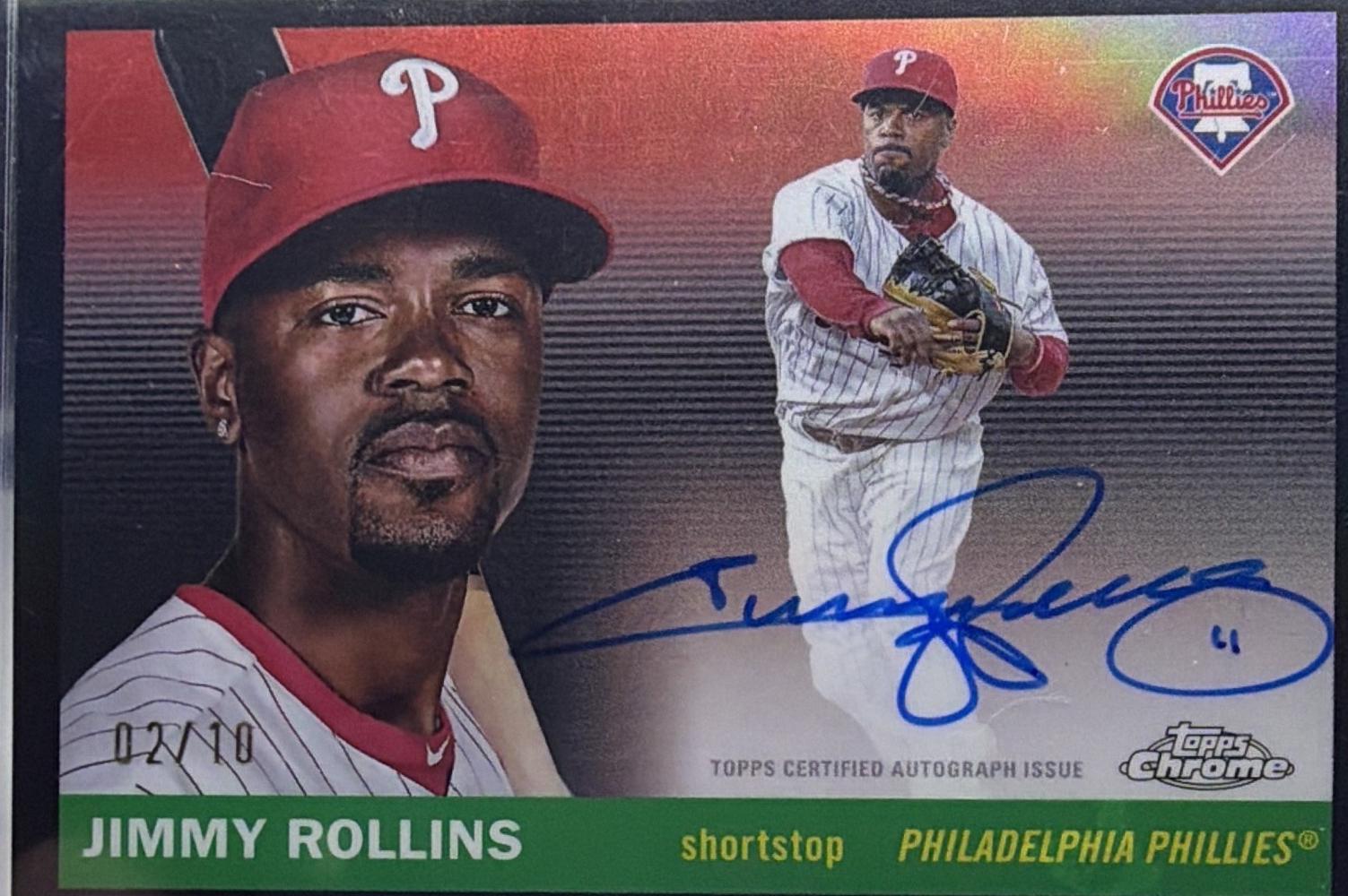 Jimmy Rollins [Black Refractor] #CPA-JRO