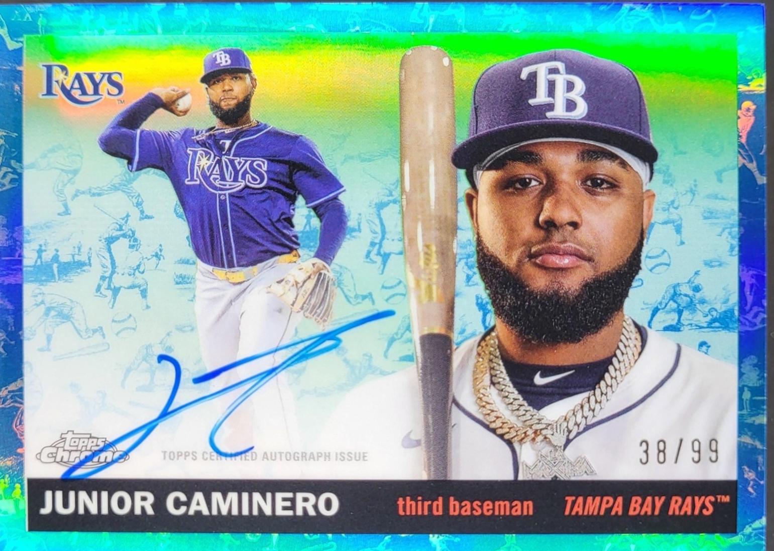 Junior Caminero [Toile Cream Blue Refractor] #CPA-JCM