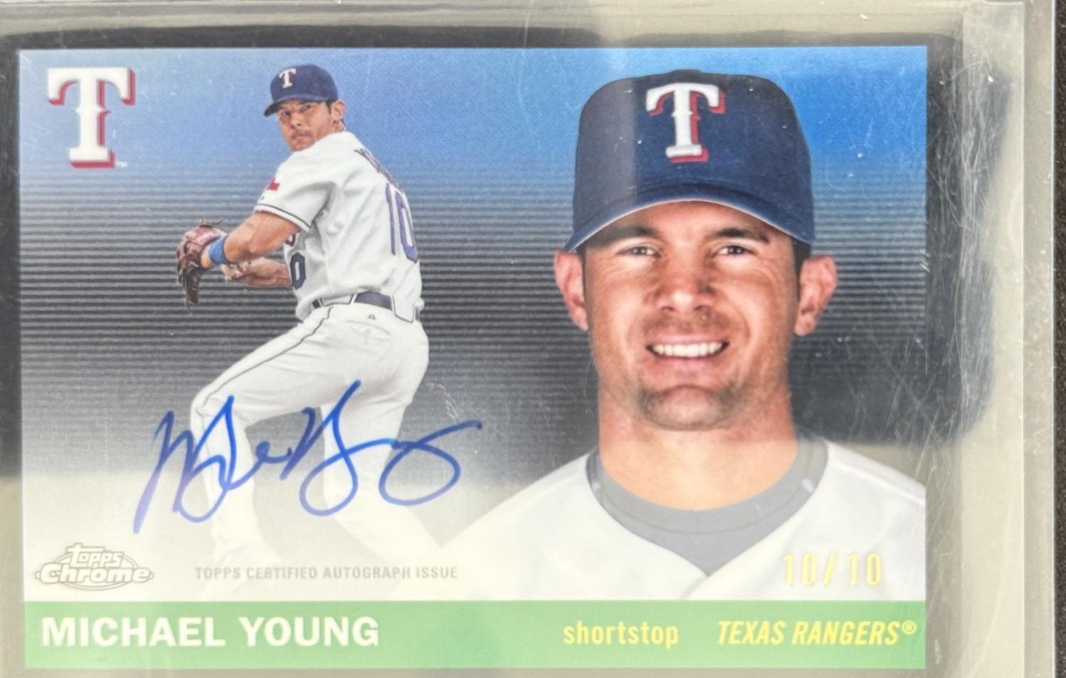 Michael Young [Black Refractor] #CPA-MY