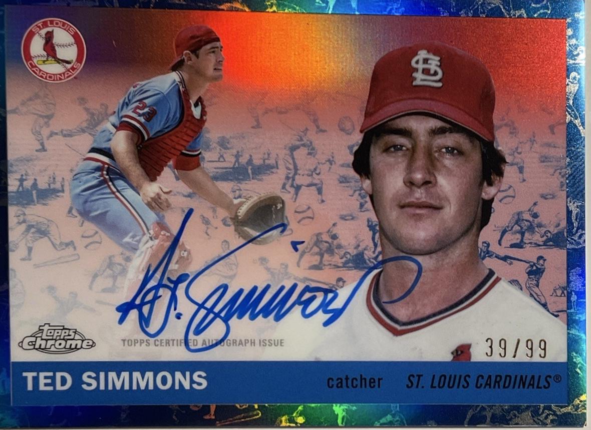 Ted Simmons [Toile Cream Blue Refractor] #CPA-TSI