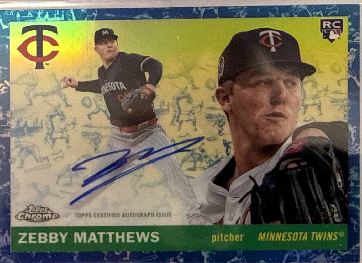 Zebby Matthews [Toile Cream Blue Refractor] #CPA-ZEM