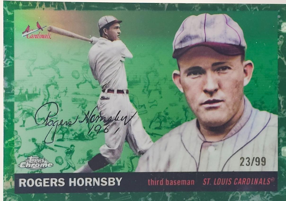 Rogers Hornsby [Toile White Green Refractor] #443