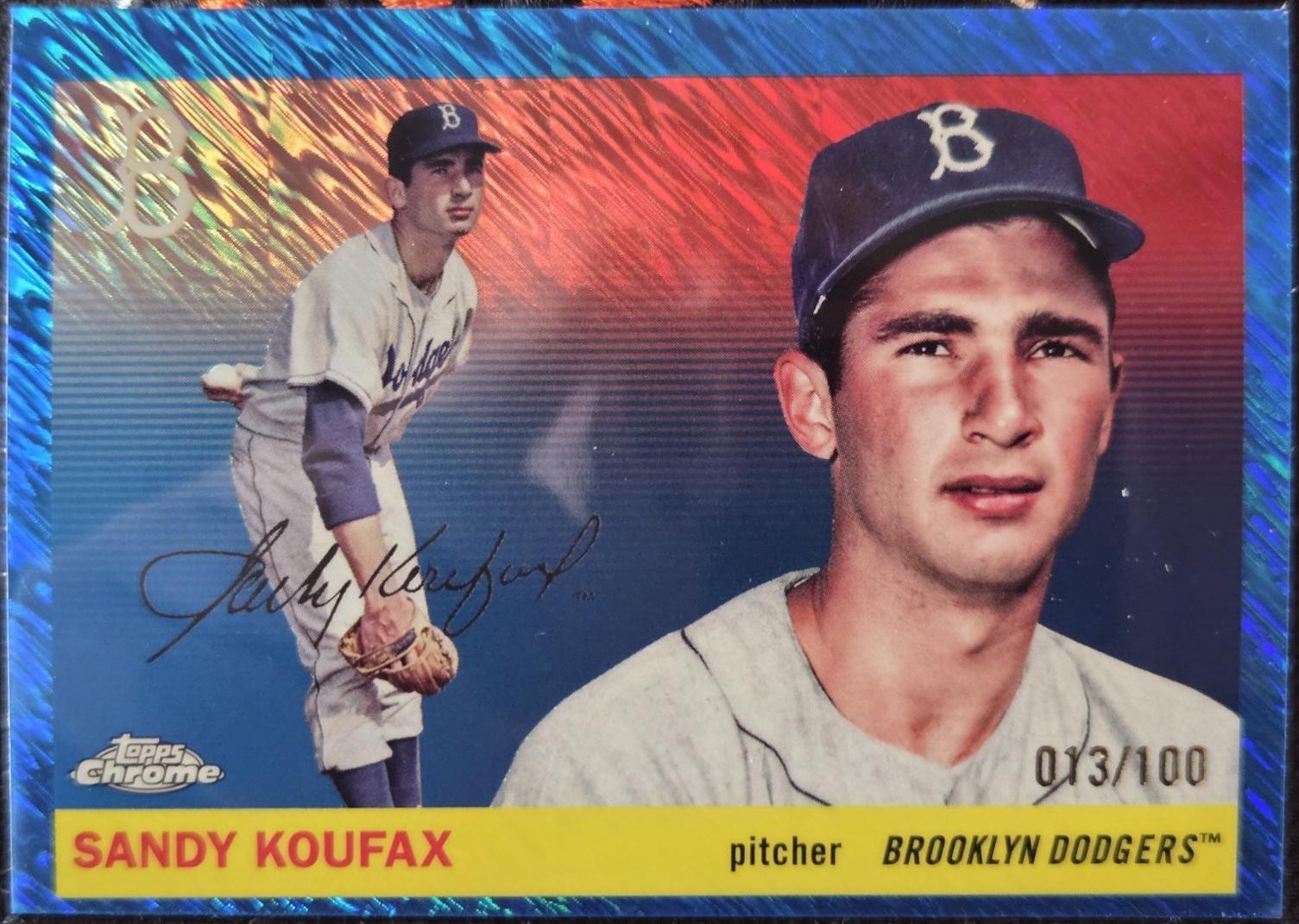 Sandy Koufax [Blue Shimmer Refractor] #447