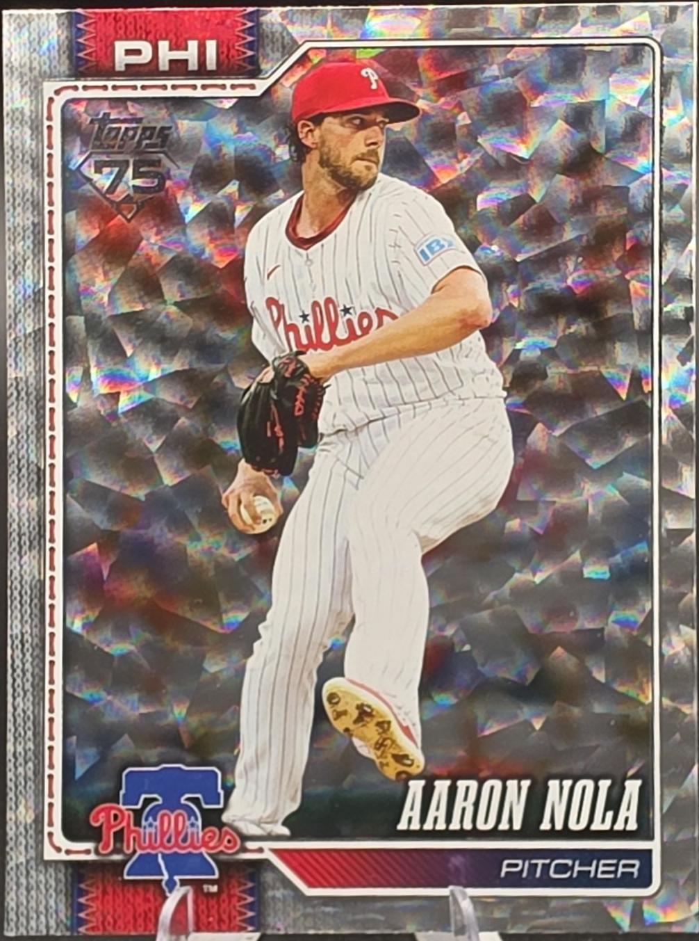 Aaron Nola [Silver Crackle Foil] #463