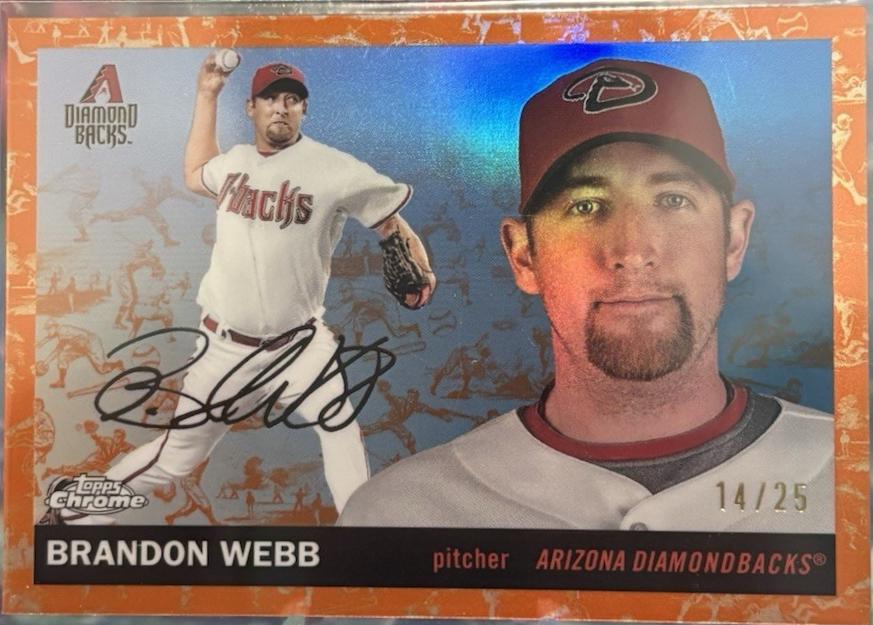 Brandon Webb [Toile White Orange Refractor] #334