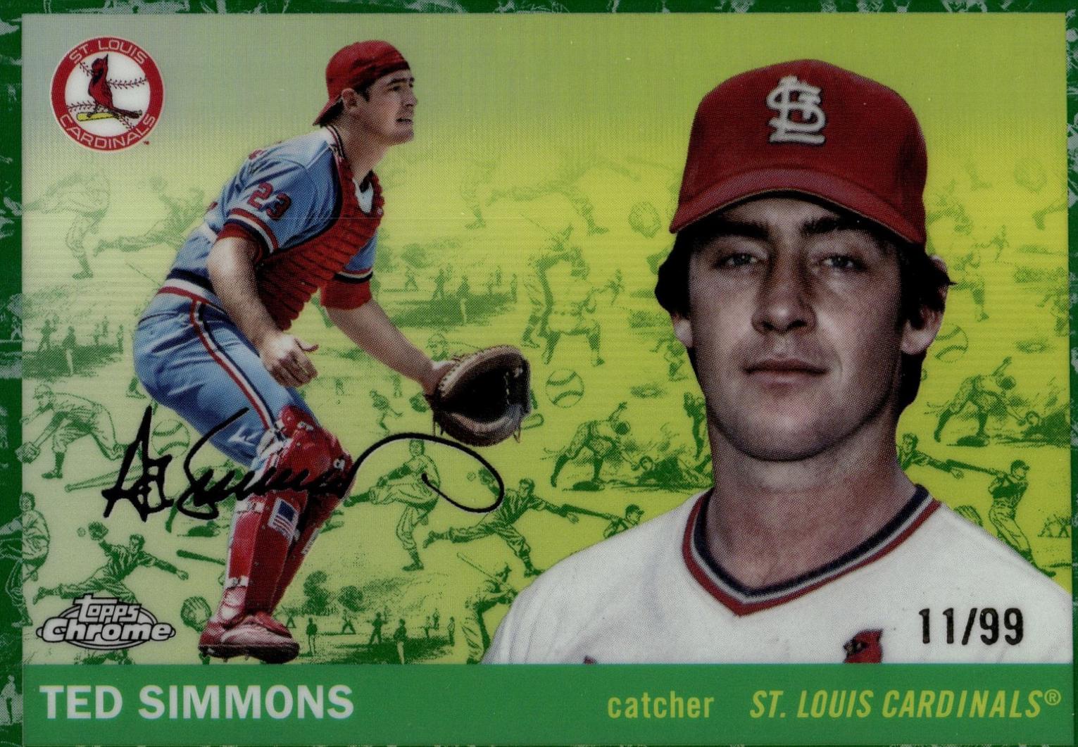 Ted Simmons [Toile White Green Refractor] #270