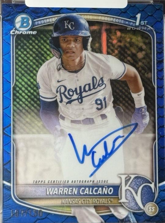 Warren Calcano [Reptilian Blue Refractor] #CPA-WC