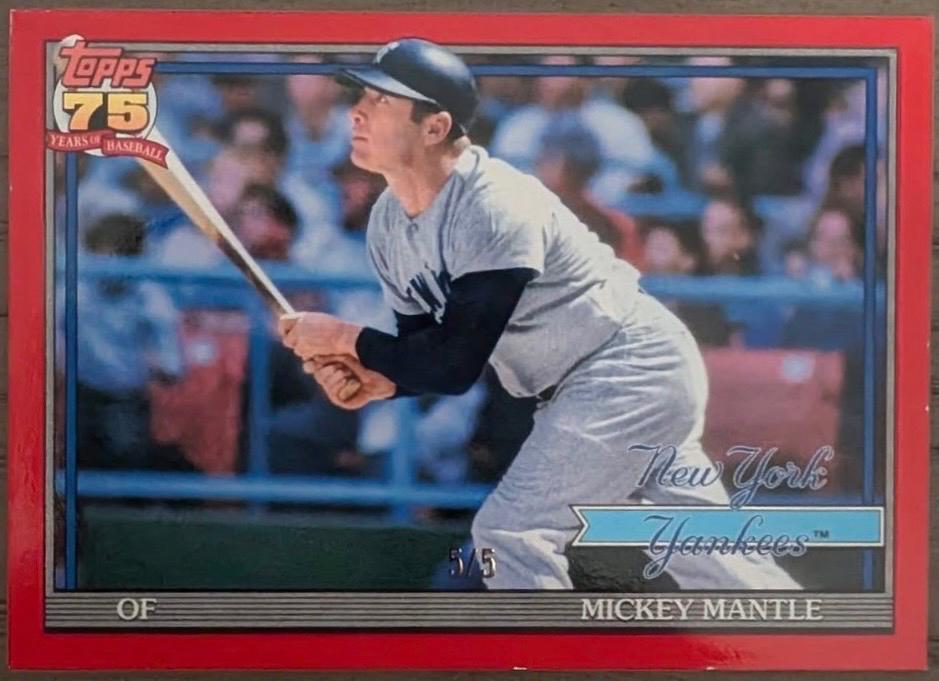 Mickey Mantle [Red] #T91-48