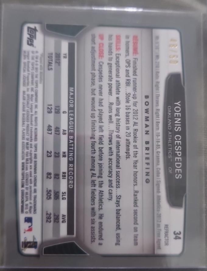 Yoenis Cespedes [Gold Refractor] #34