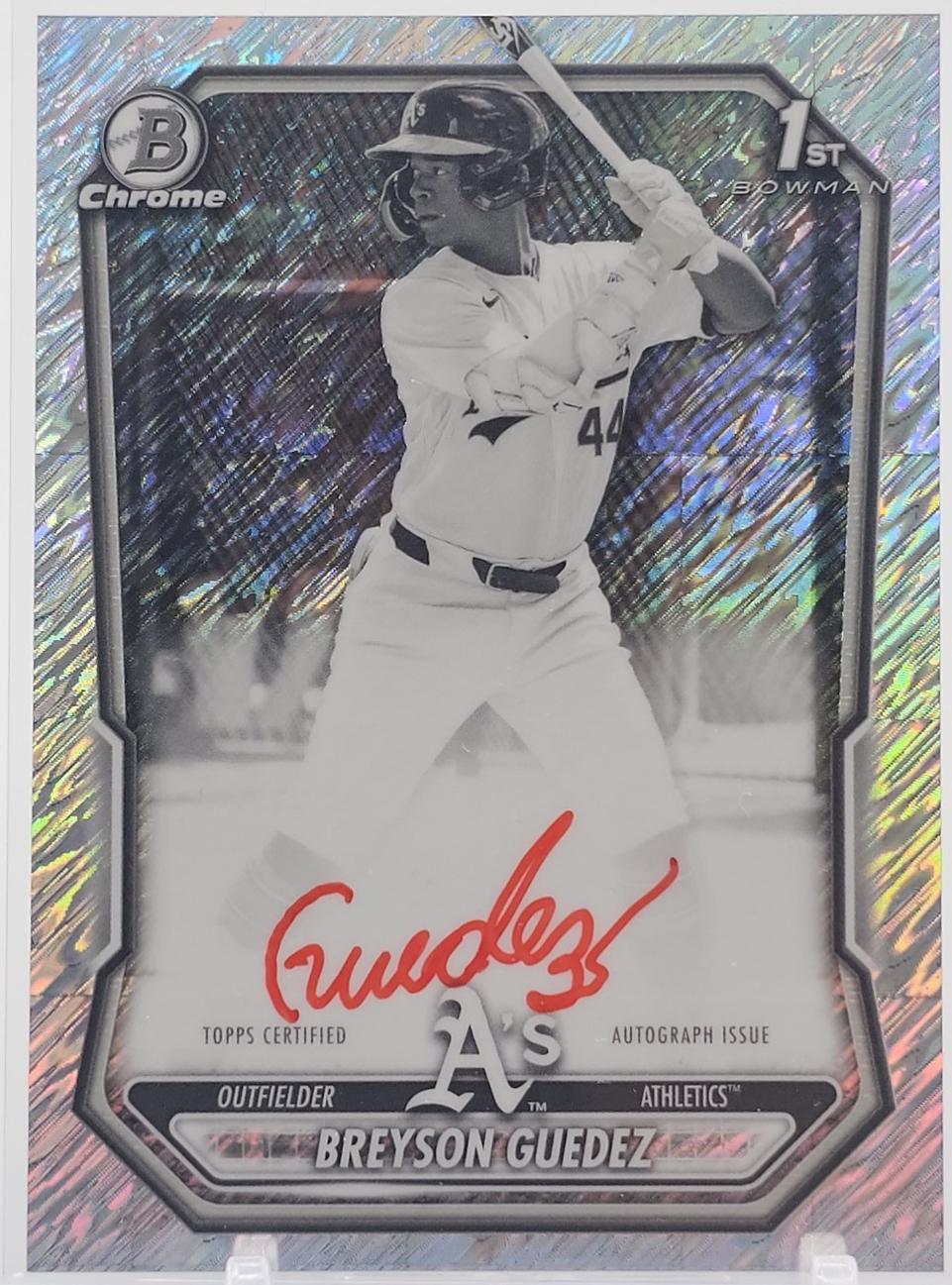 Breyson Guedez [Black White Shimmer Refractor] #CPA-BG