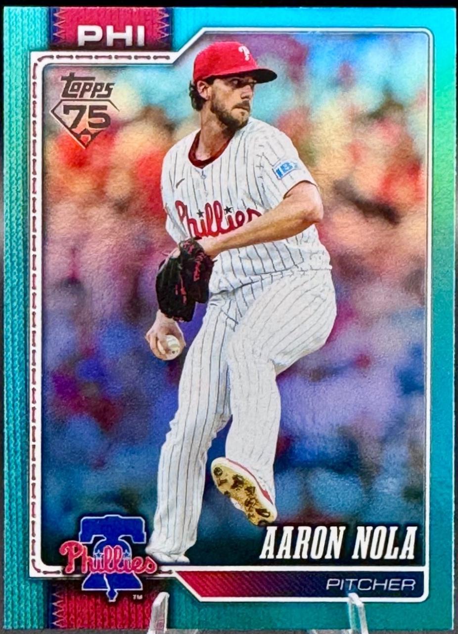 Aaron Nola [Aqua Rainbow Foil] #463