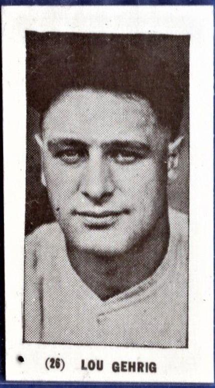 Lou Gehrig [Hand Cut Blank Back] #26
