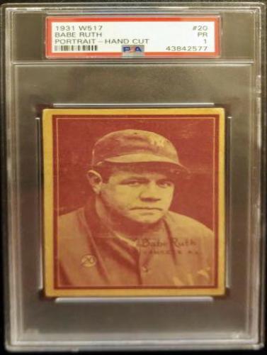 Babe Ruth [Portrait Hand Cut] #20