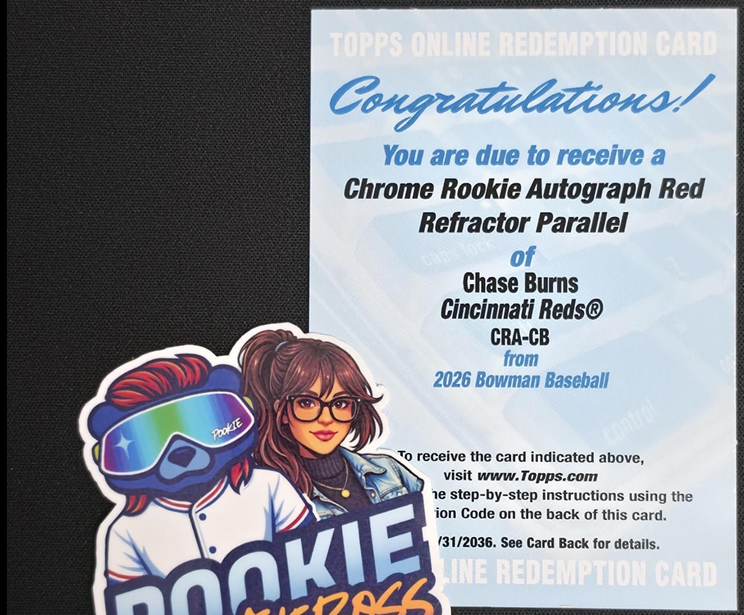 Chase Burns [Red Refractor] #CRA-CB