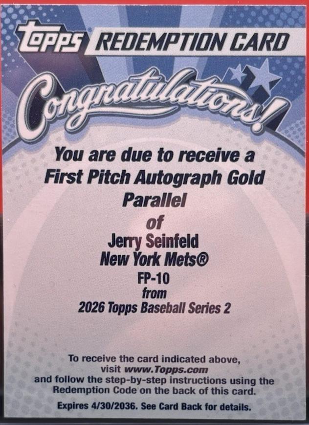 Jerry Seinfeld [Gold Foil] #FP-10