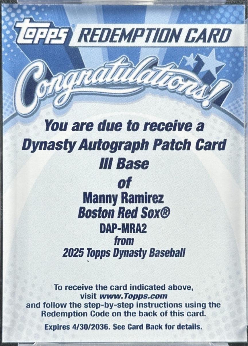 Manny Ramirez #DAP-MRA2
