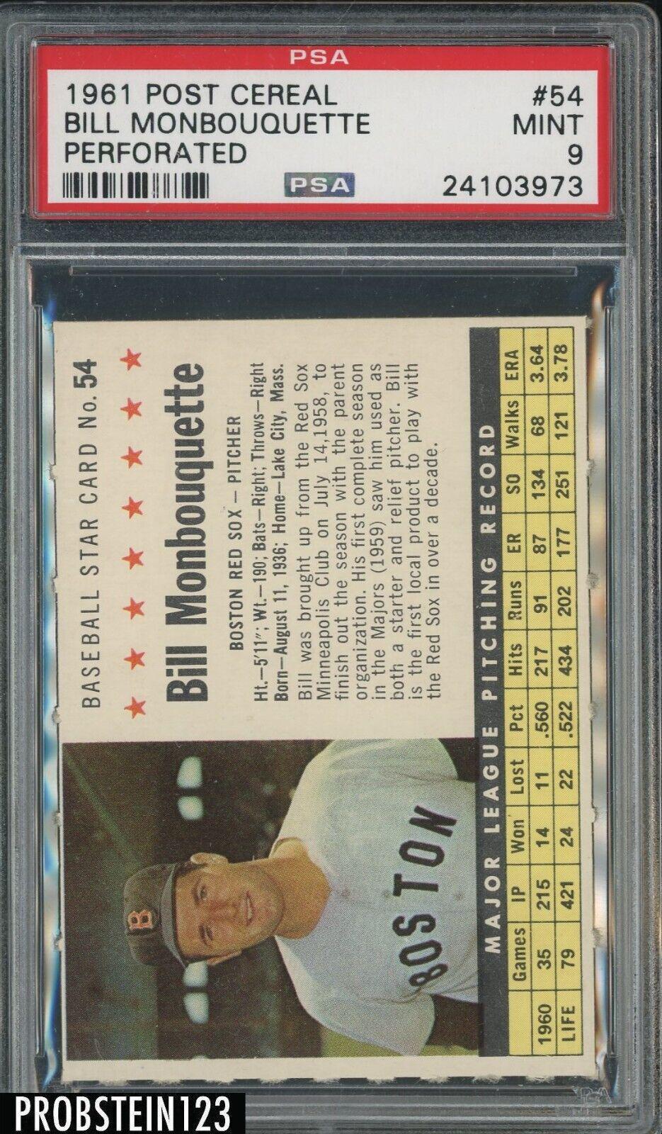 Bill Monbouquette [Perforated] #54