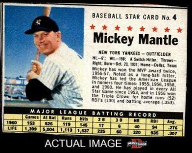 Mickey Mantle [Hand Cut] #4