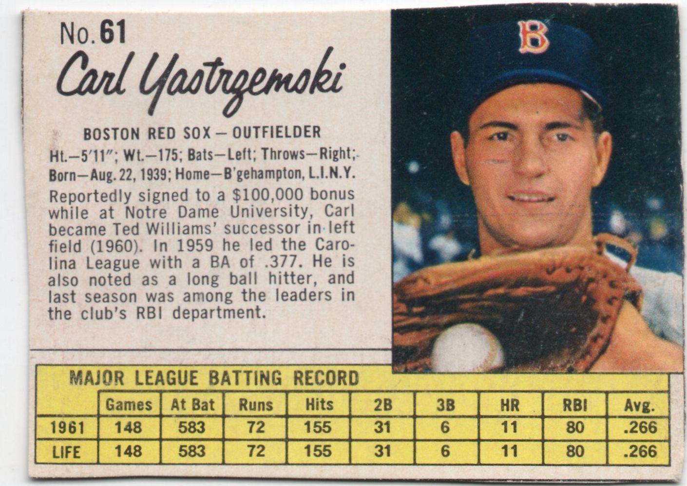 Carl Yastrzemski [Hand Cut] #61