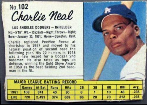 Charlie Neal [Hand Cut] #102