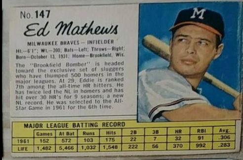 Ed Mathews [Hand Cut] #147