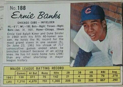 Ernie Banks [Hand Cut] #188