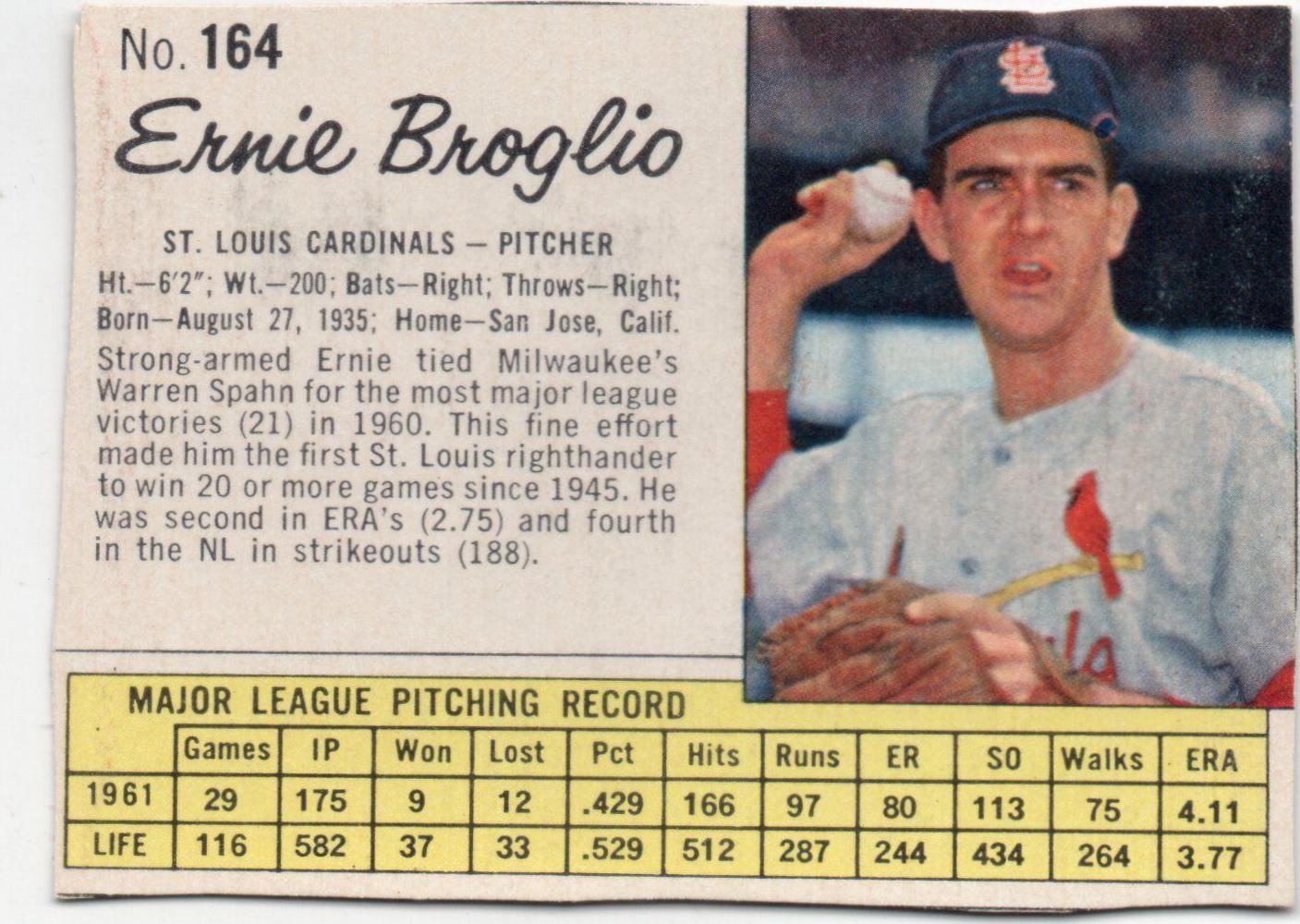 Ernie Broglio [Hand Cut] #164