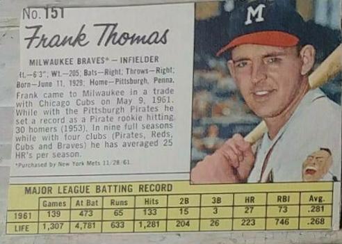 Frank Thomas [Hand Cut] #151