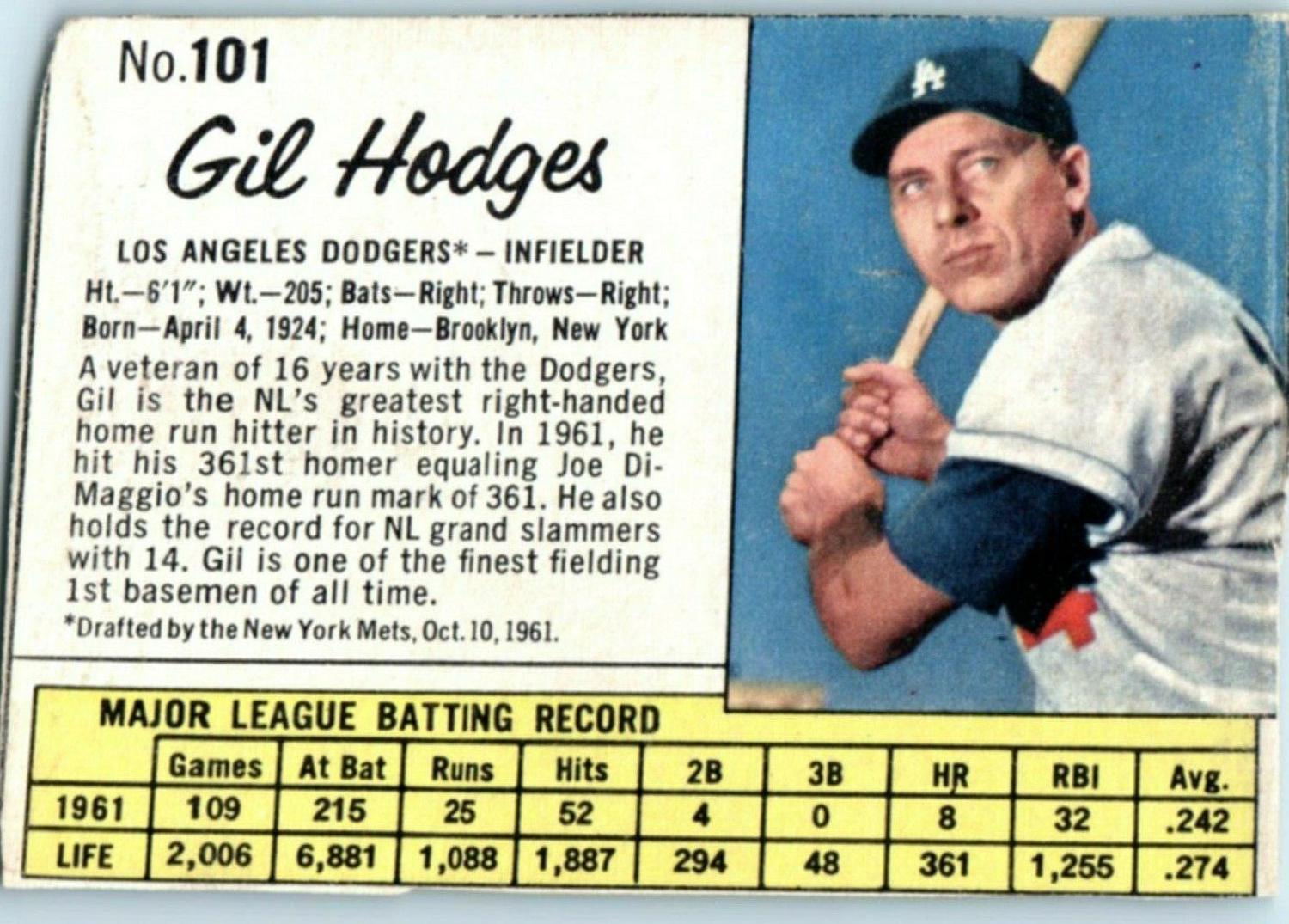 Gil Hodges [Hand Cut] #101
