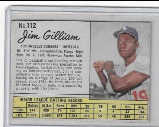 Jim Gilliam [Hand Cut] #112