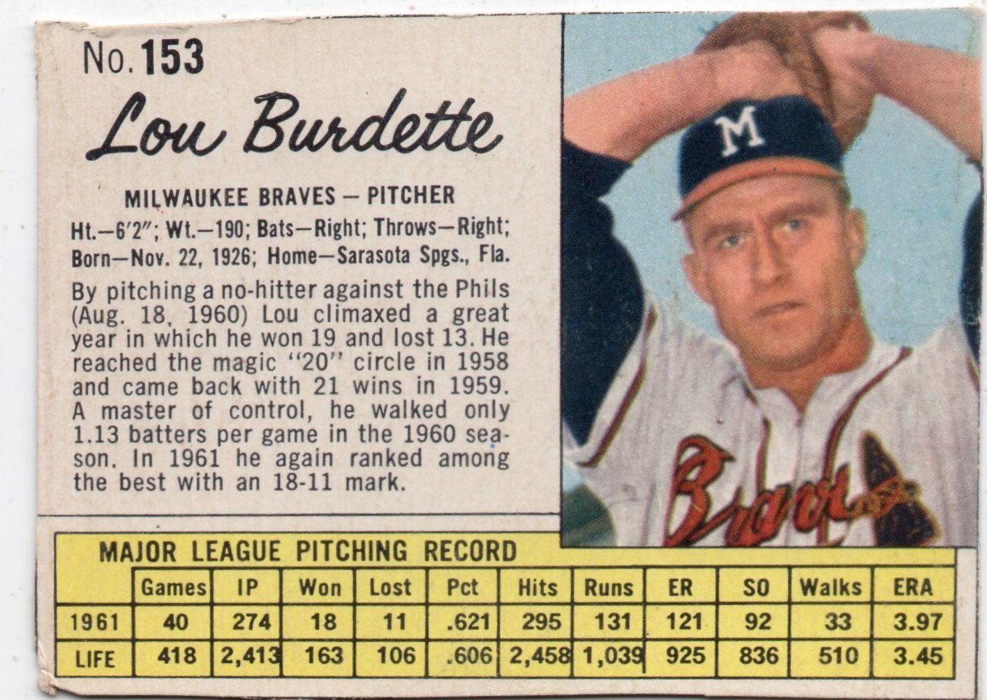 Lew Burdette [Hand Cut] #153