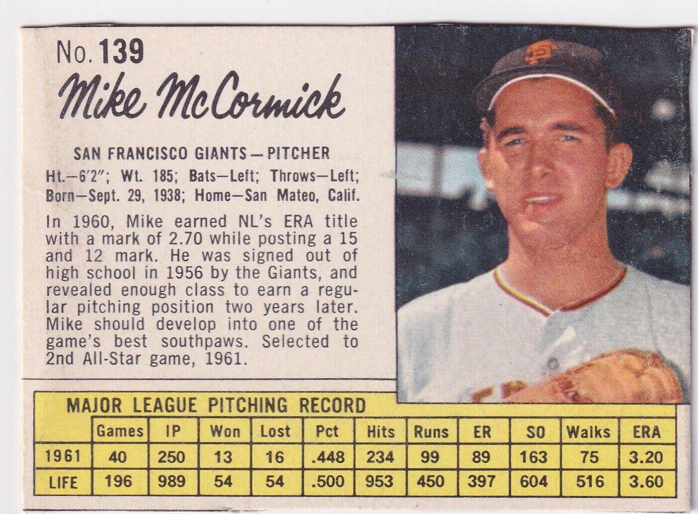 Mike McCormick [Hand Cut] #139