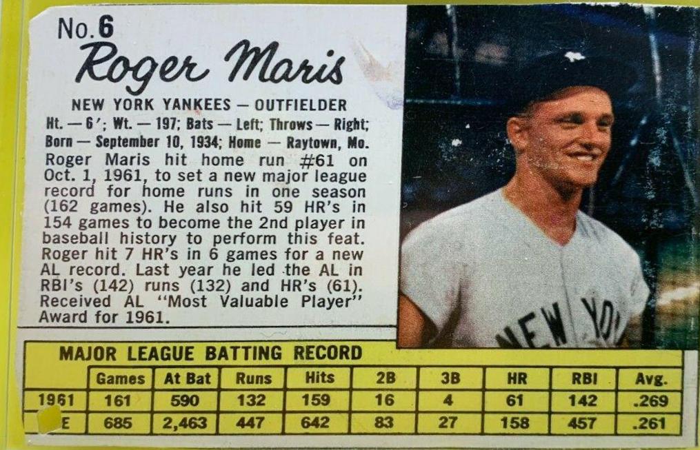 Roger Maris [Hand Cut] #6
