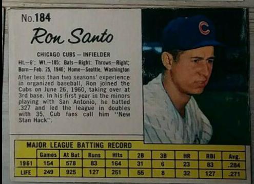 Ron Santo [Hand Cut] #184