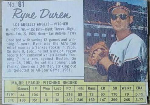 Ryne Duren [Hand Cut] #81
