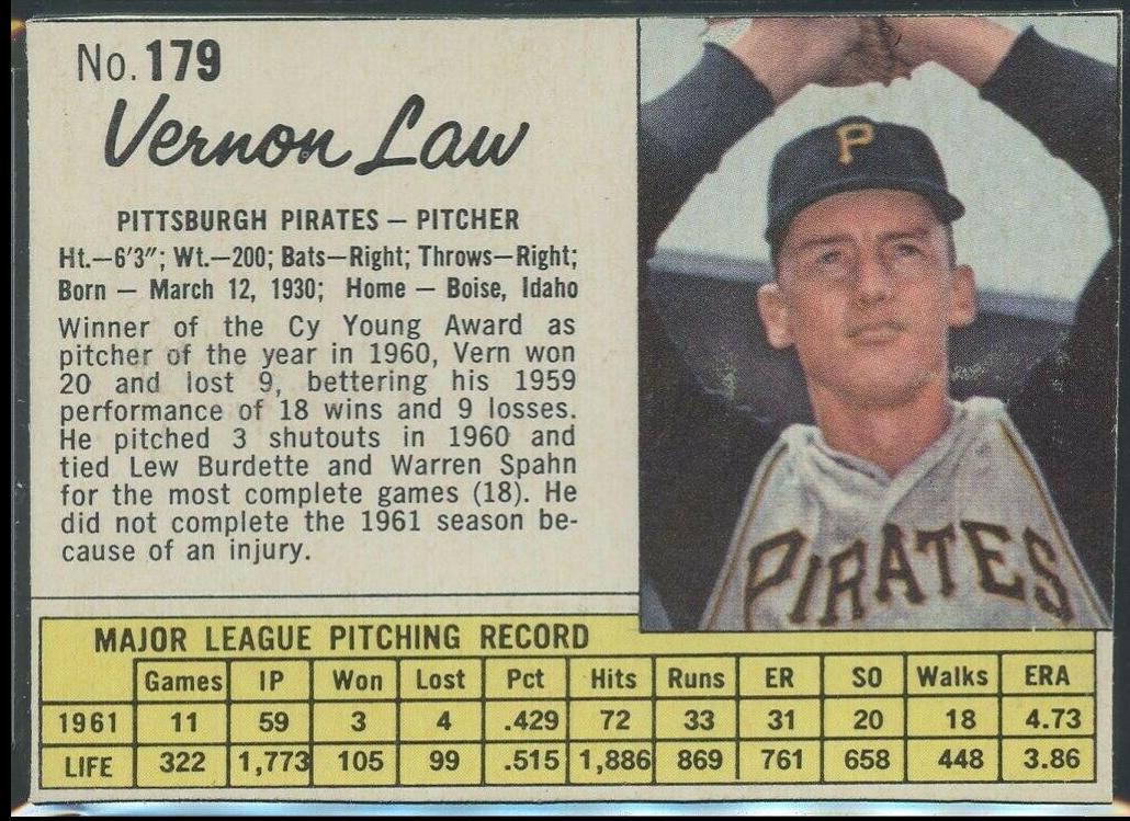 Vernon Law [Hand Cut] #179