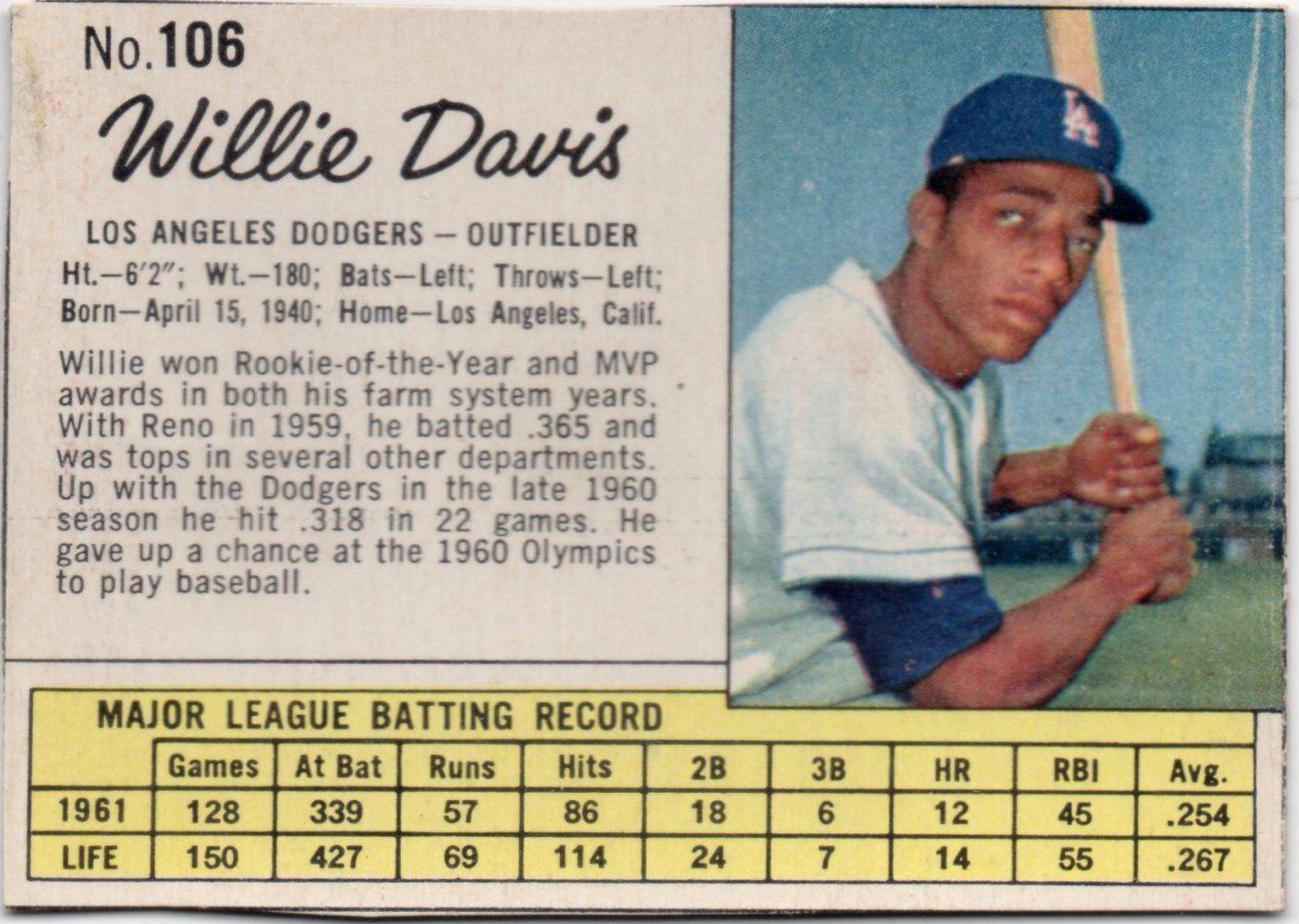 Willie Davis [Hand Cut] #106