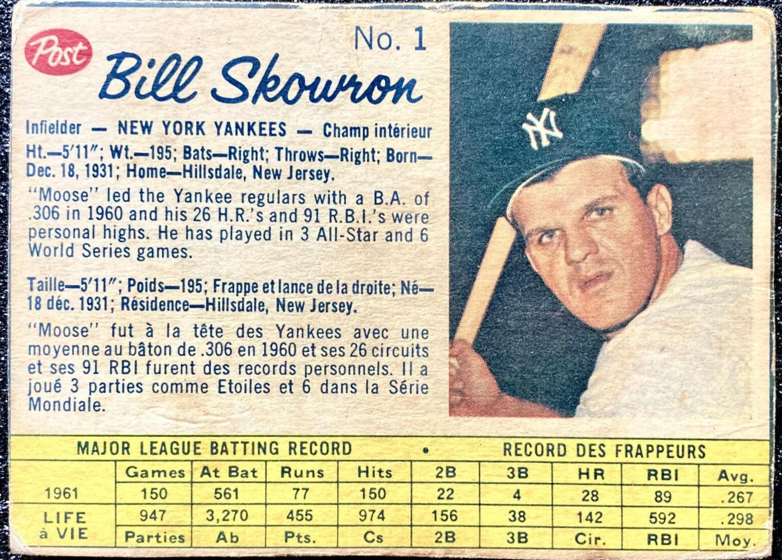 Bill Skowron [Hand Cut] #1