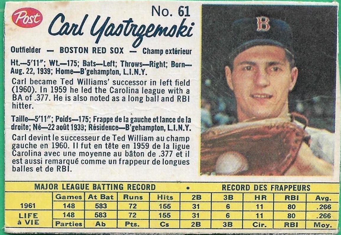 Carl Yastrzemski [Hand Cut] #61